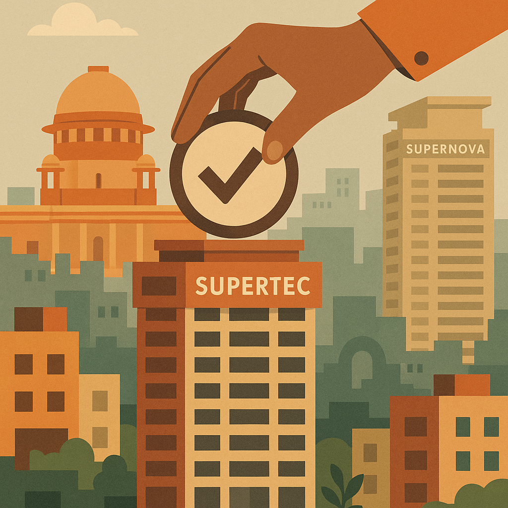 Featured image for the article: Noida: Supreme Court puts Supertech Retails under Supernova panel