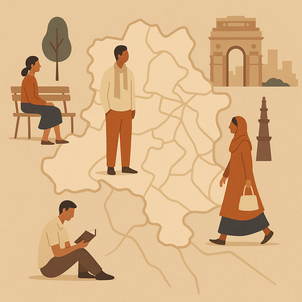 Featured image for the article: Delhi public spaces captured in moments of solitude