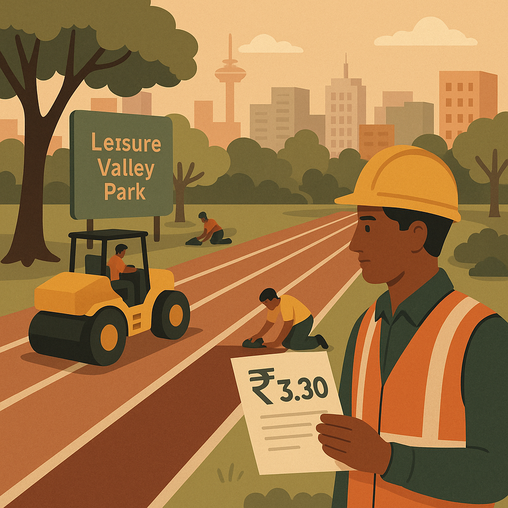 Featured image for the article: GMDA awards ₹3.3 crore track contract for Gurugram’s Leisure Valley Park